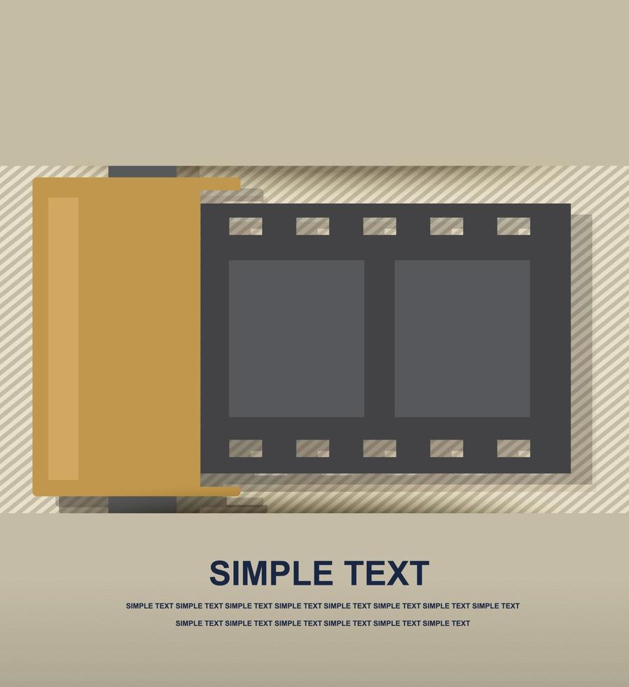 papel de icono de película vector