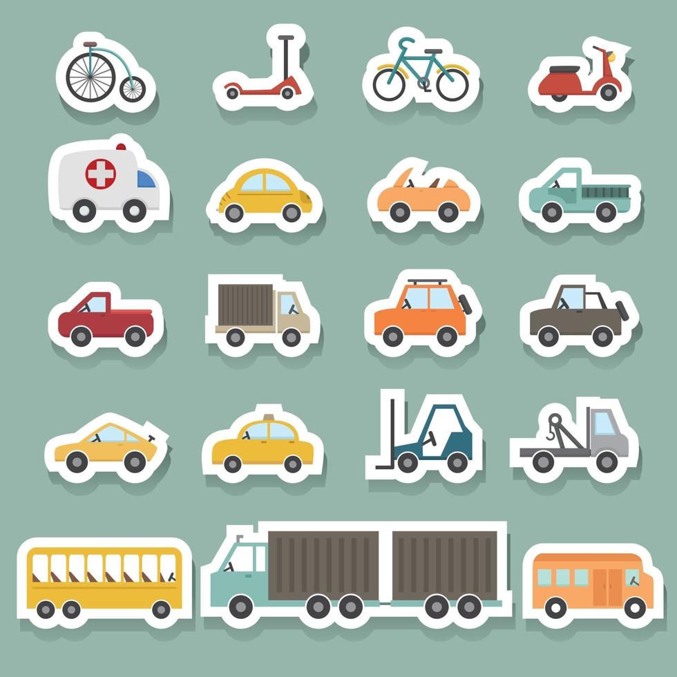 conjunto de iconos de transporte vector