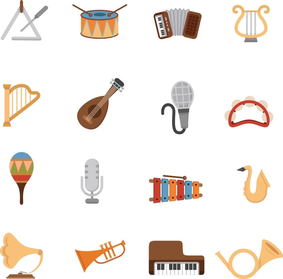 conjunto de iconos de música vector