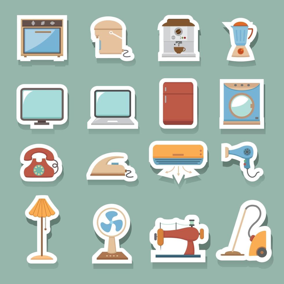 electronic home icons vector