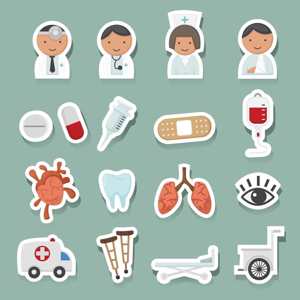 conjunto de iconos médicos vector