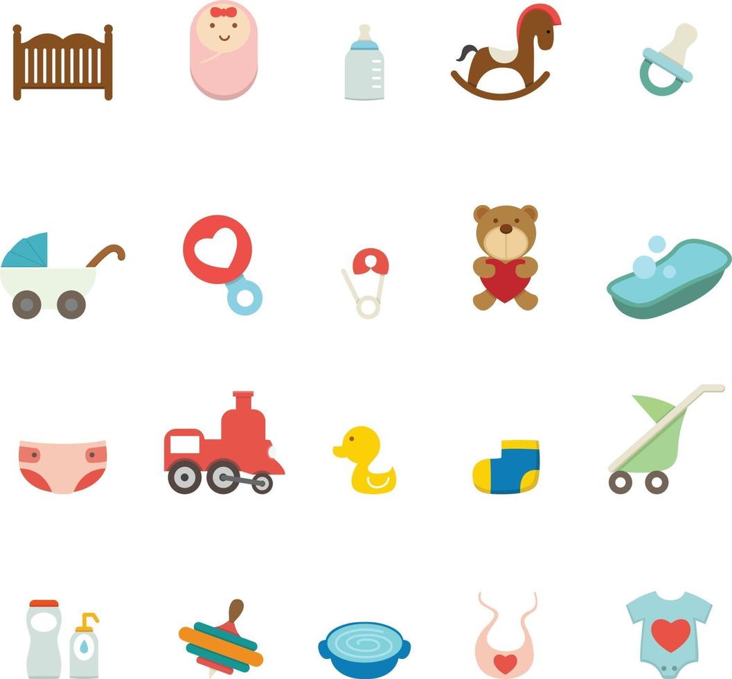 Baby Icons set vector