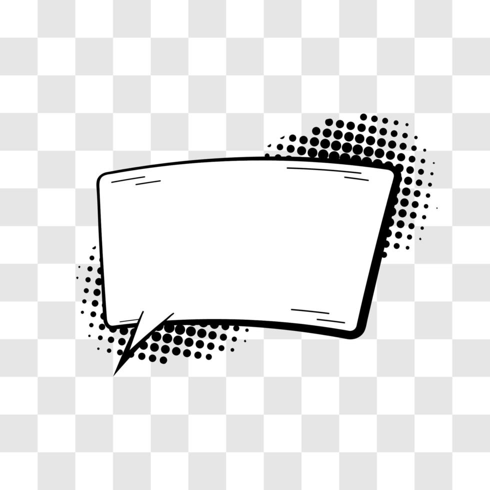 comic style dialogue box on transparent background vector