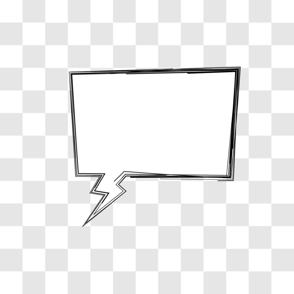 dialogue box scribble effect style simple vector