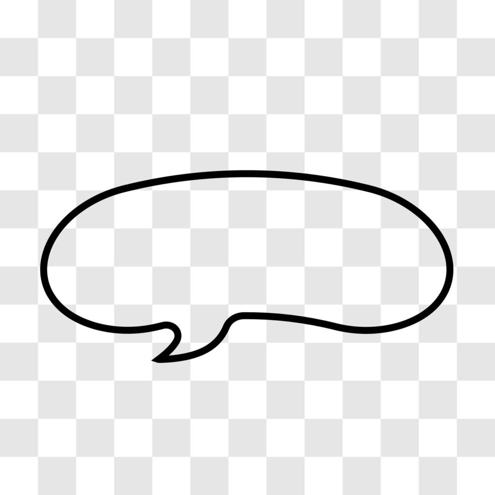 simple line style dialogue box vector