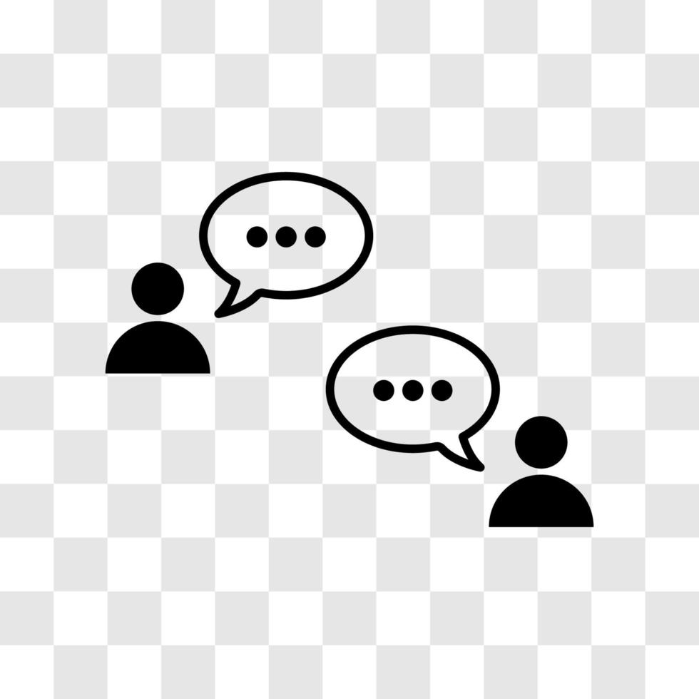 icon of two people doing a dialogue vector