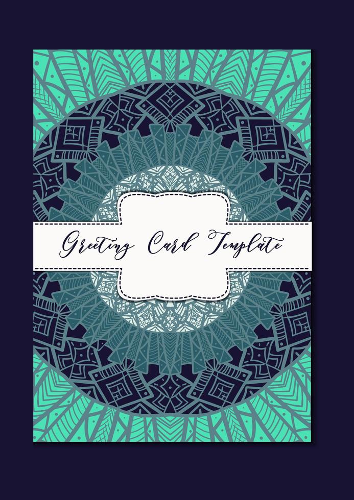 Mandala oriental template card vector