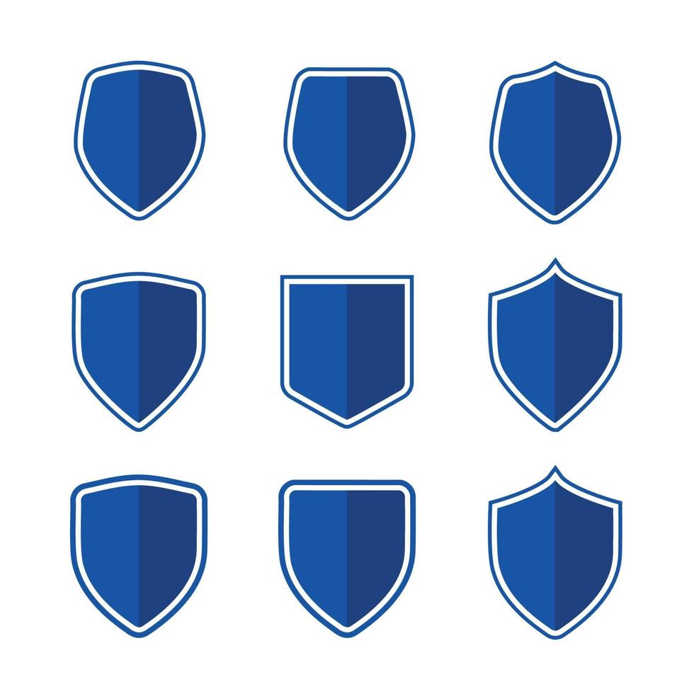 Shield Cartoon Icon Set vector