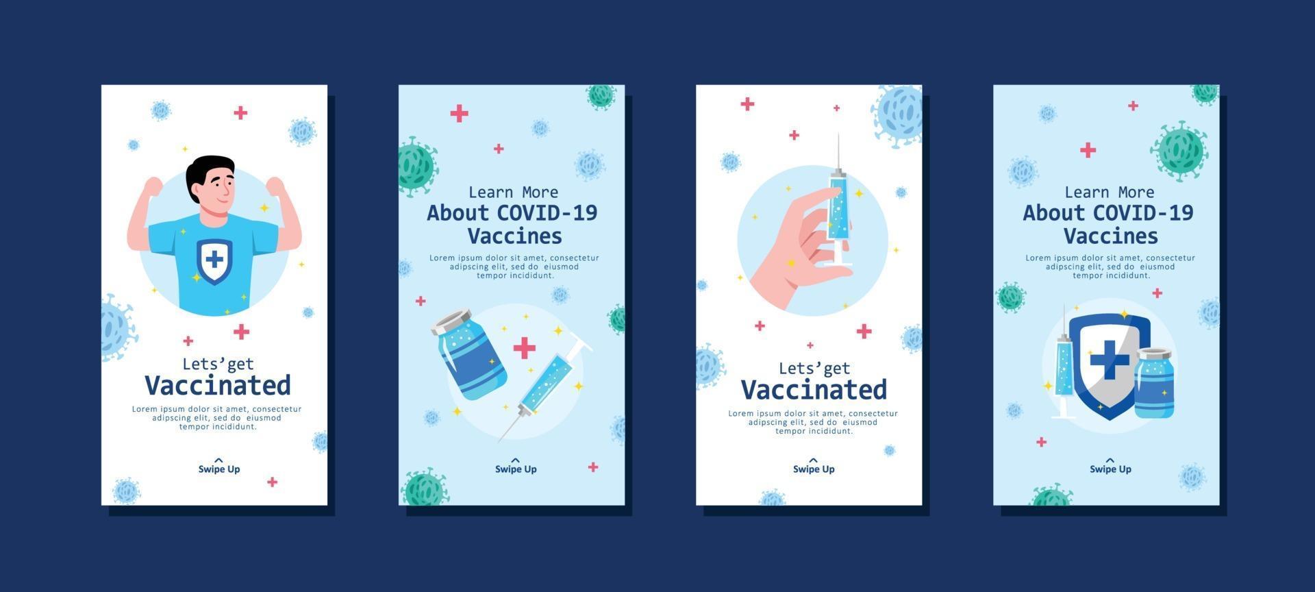 Covid19 Vaccine Cartoon Banner vector