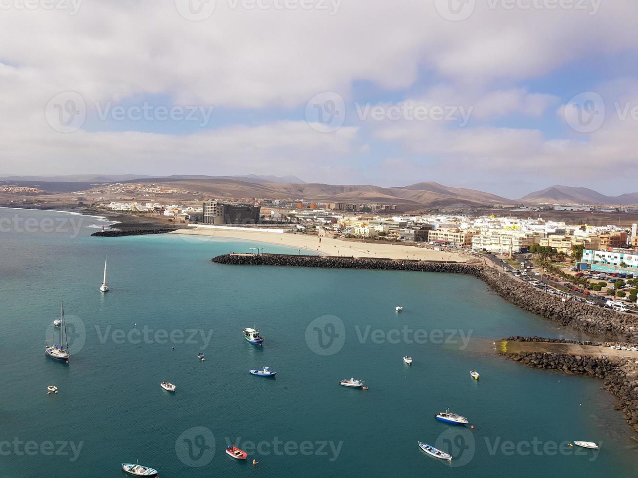 puerto del rosario desde la perspectiva de la terminal de cruceros foto