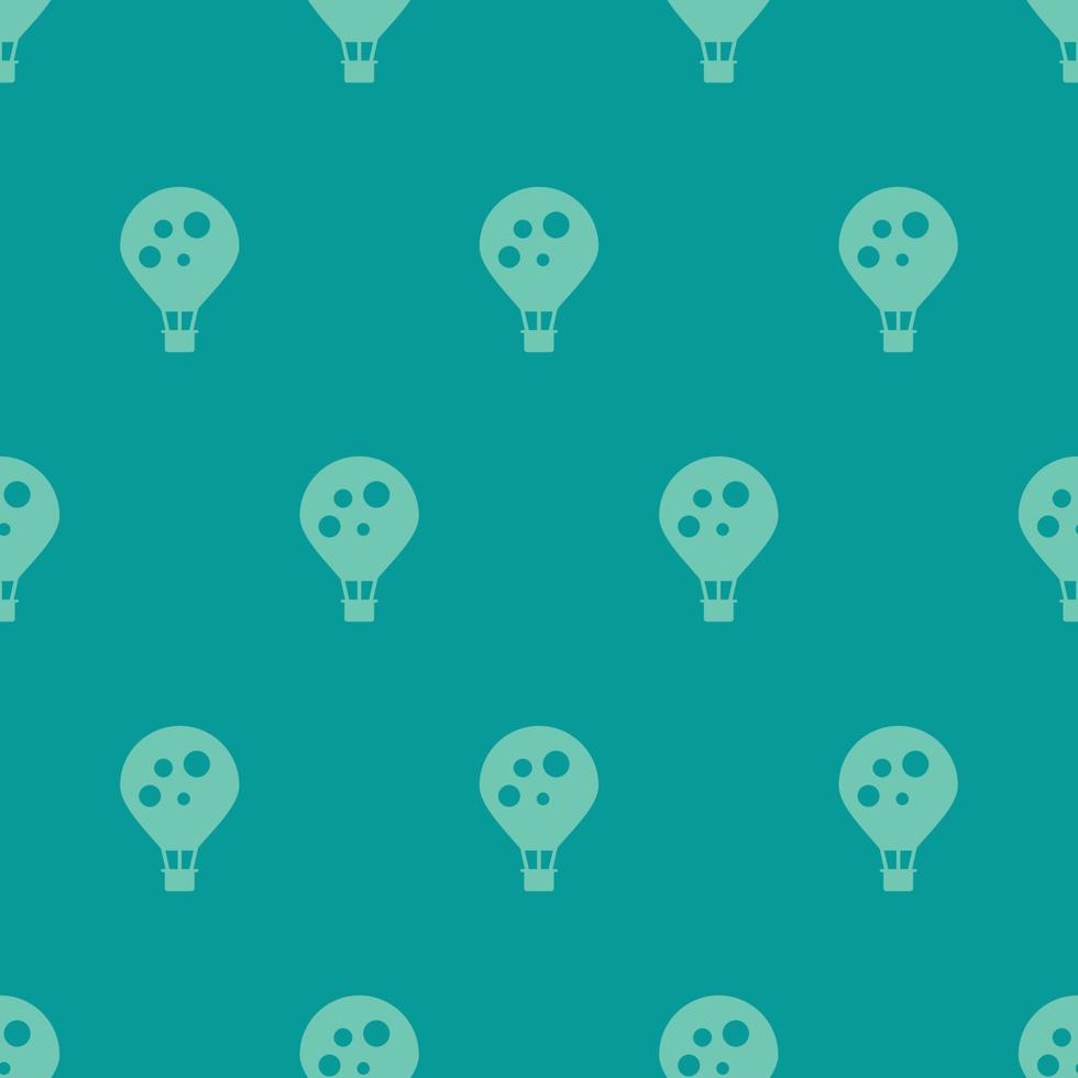 seamless pattern two color balloon air icon with tosca background vector