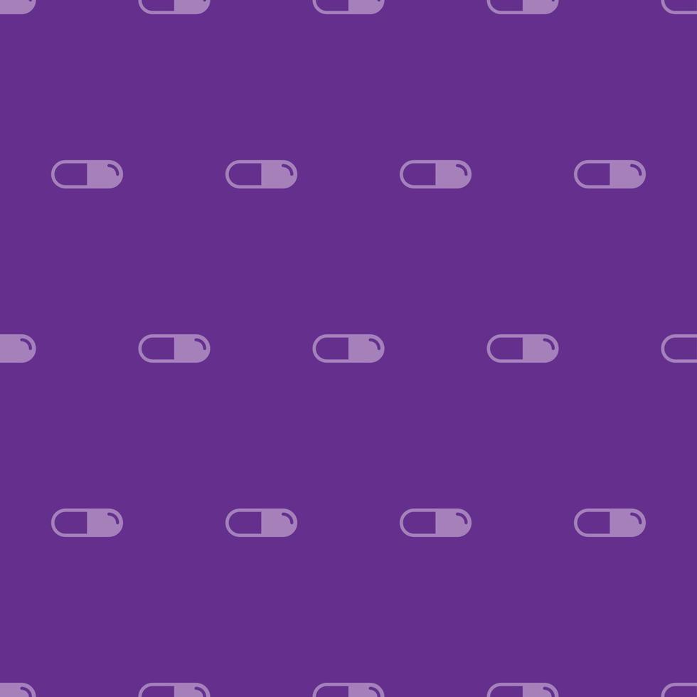 seamless pattern two color capsule medicine with purple background vector