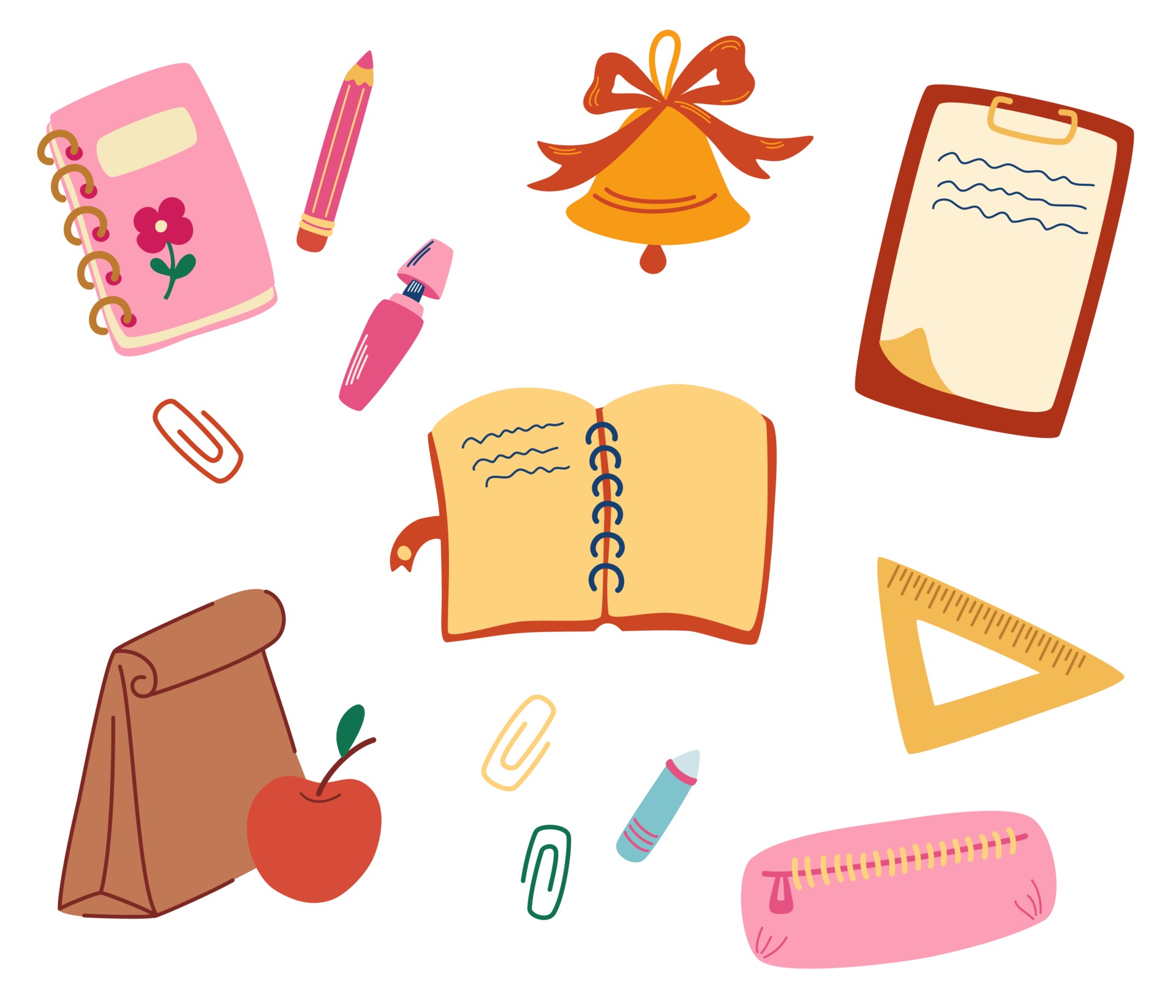 Set of school supplies. Back to school. Office supplies. 3101860 Vector Art  at Vecteezy