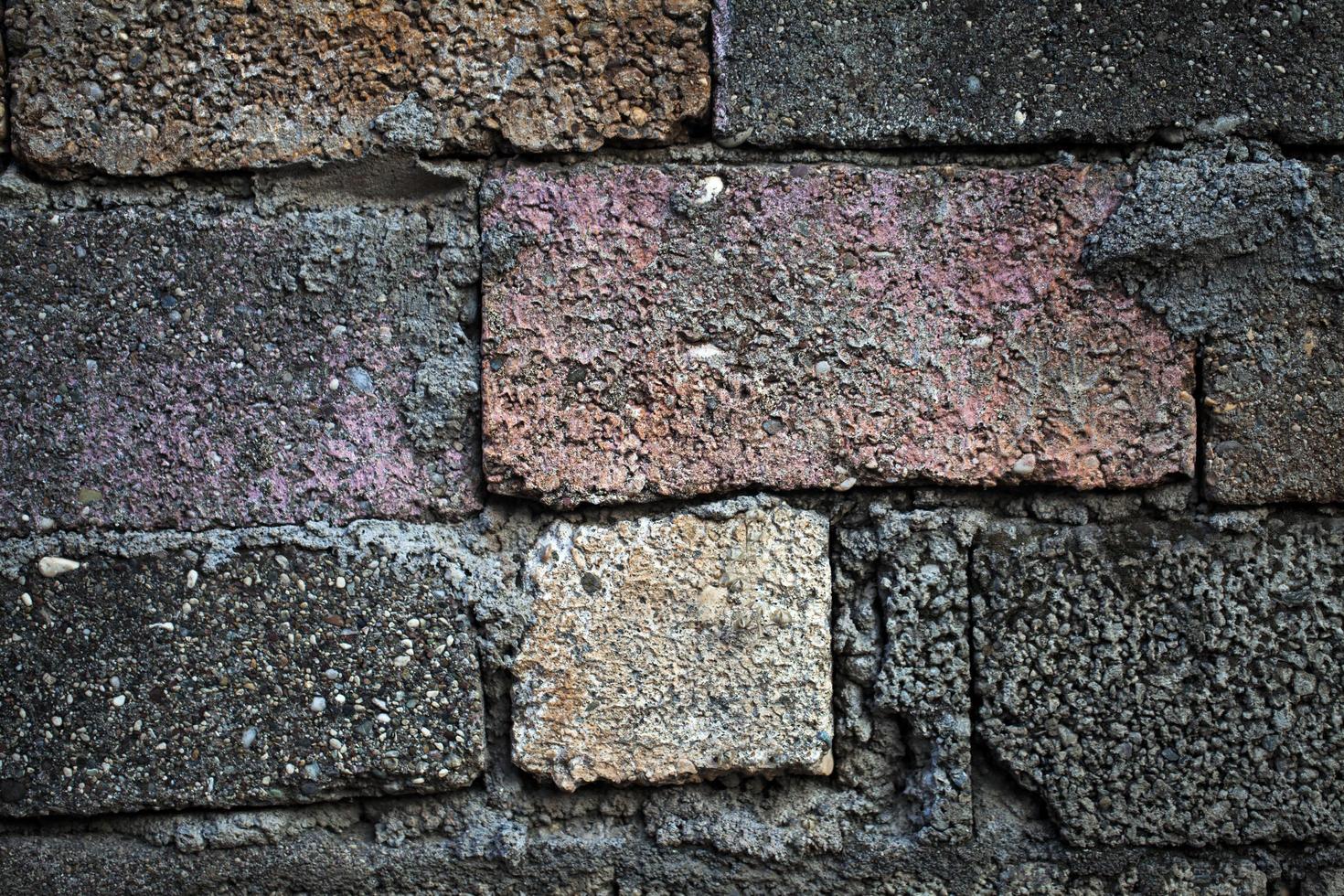 Textura de fondo de pared de ladrillo de piedra grunge foto