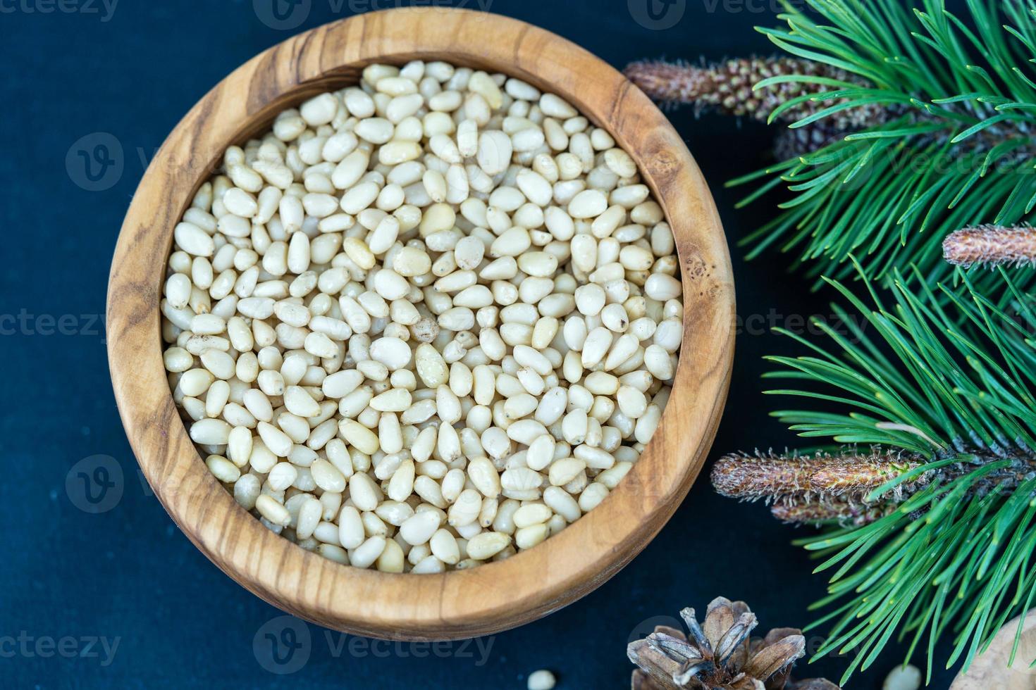 Cedar cones and nuts photo