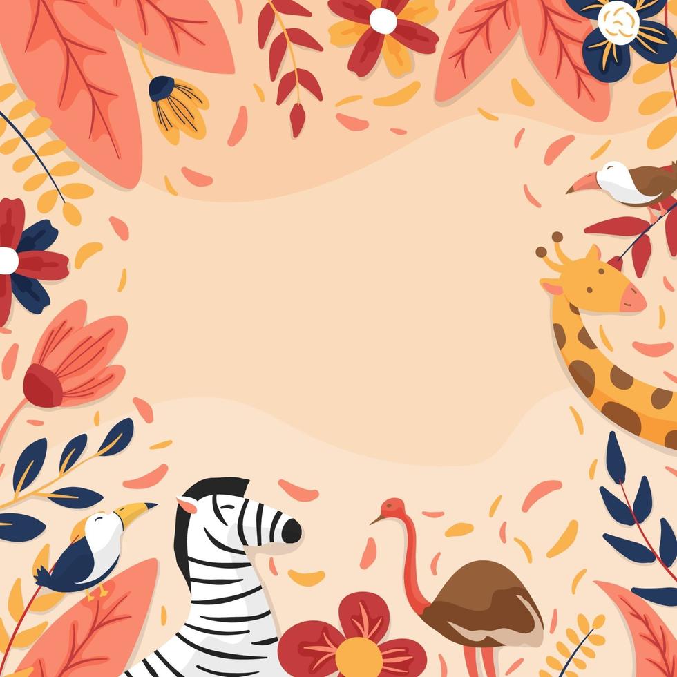 Nature Flora and Fauna Background vector