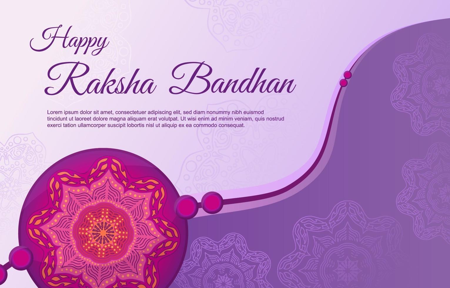 Raksha Bandhan Element in Purple Background vector