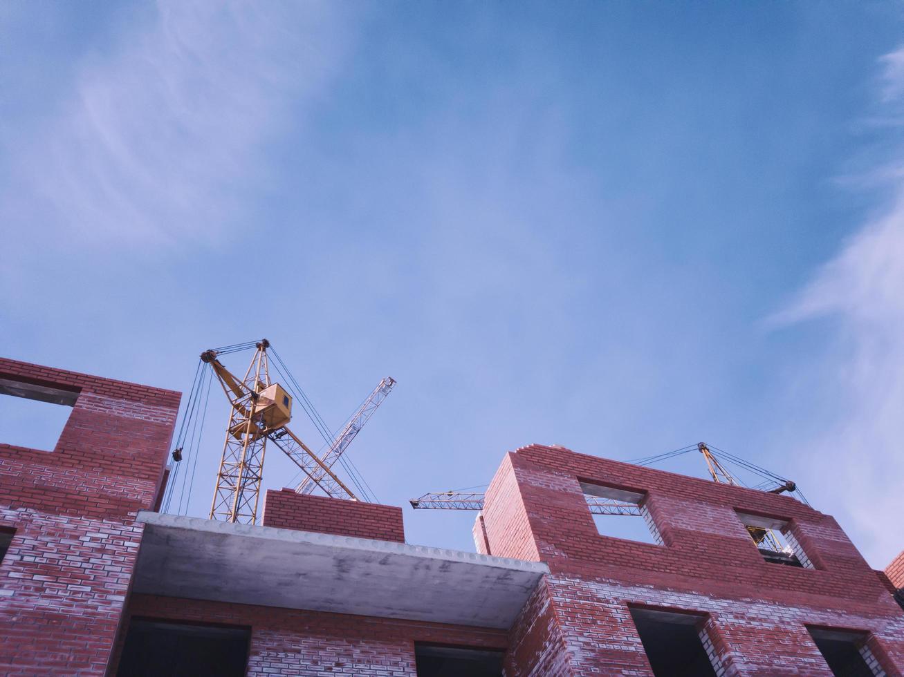 Residential buildings under construction photo