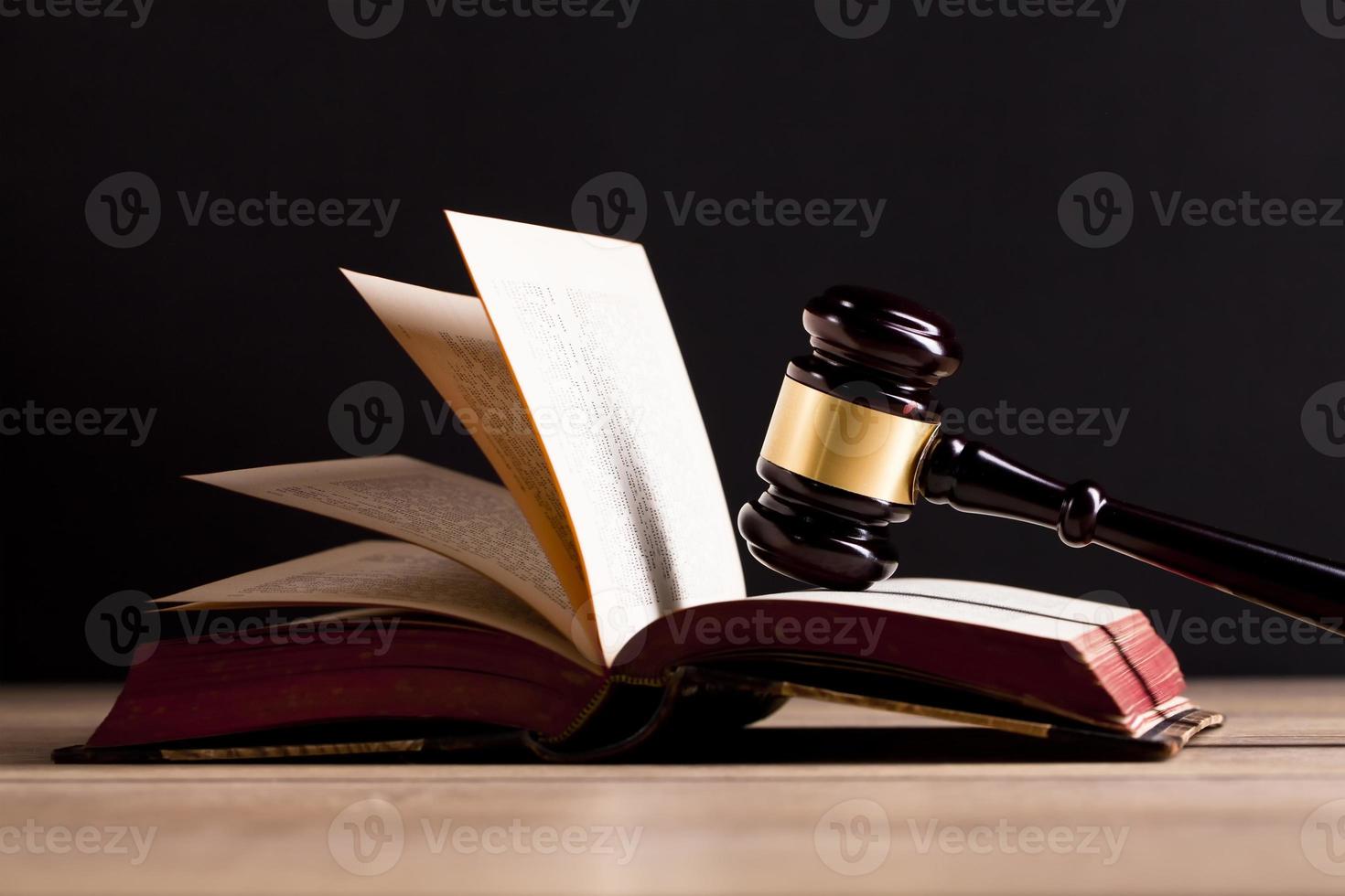 Law office concept, counselor or lawyer office items photo