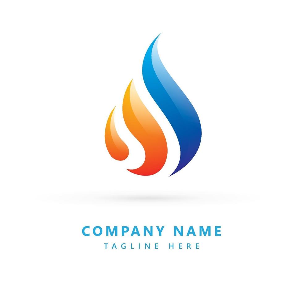 Abstract logo made with colorful water drop shape vector