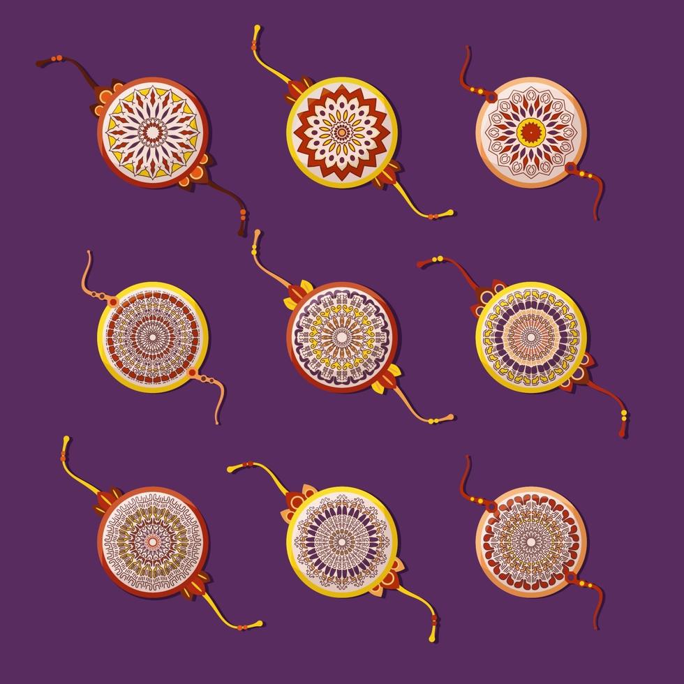 Raksha Bandhan Wristband Set vector
