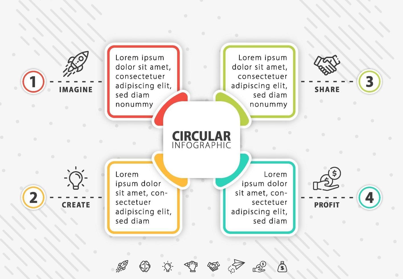 Infographic Progress Template vector