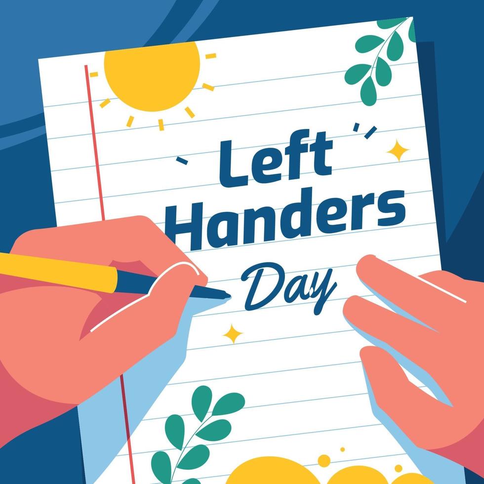 Happy International Lefthander Day vector