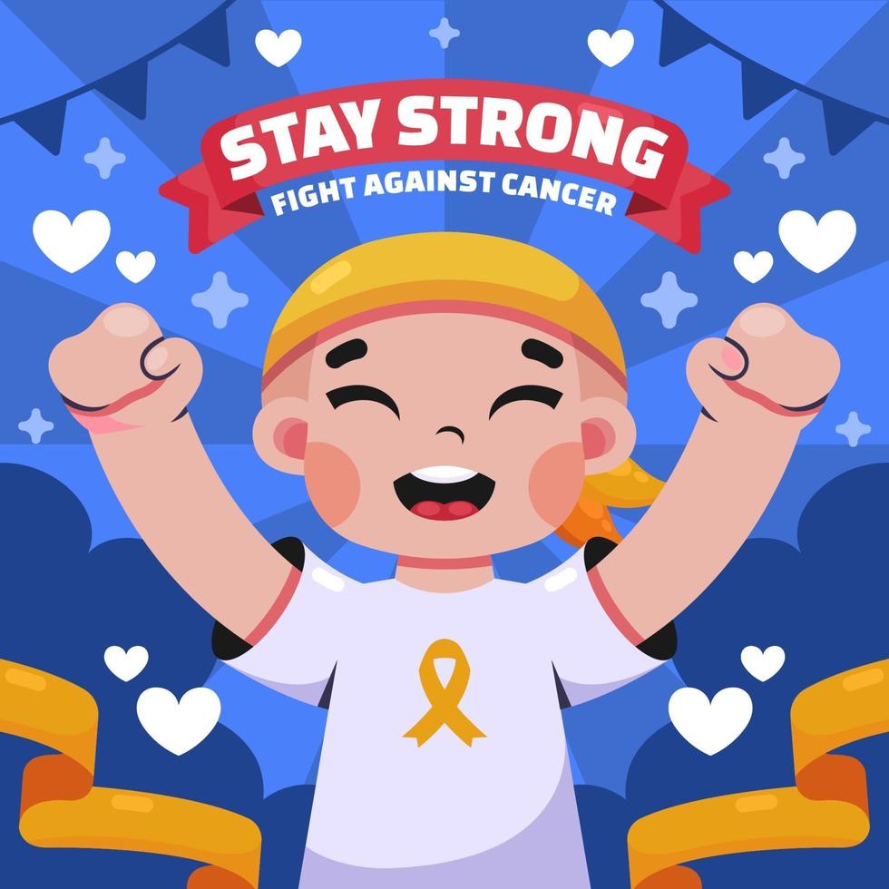 Little Child Fight Against Cancer vector