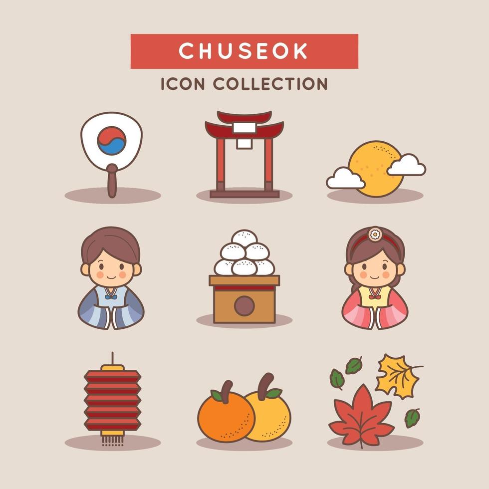 Chuseok The Major Harvest Festival in Korea vector