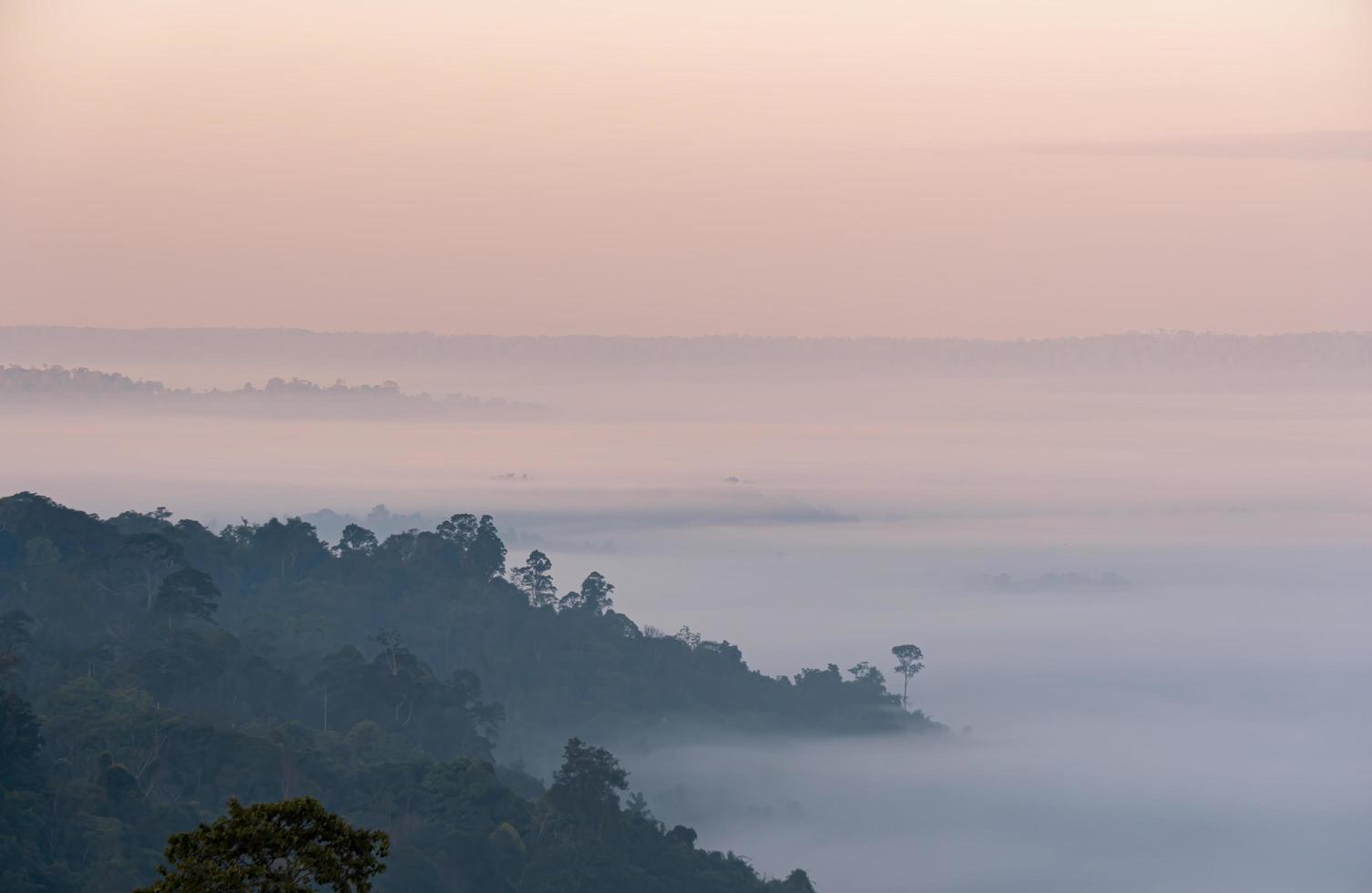 Morning mist at Khao Kho Viewpoint, Phetchabun Province photo