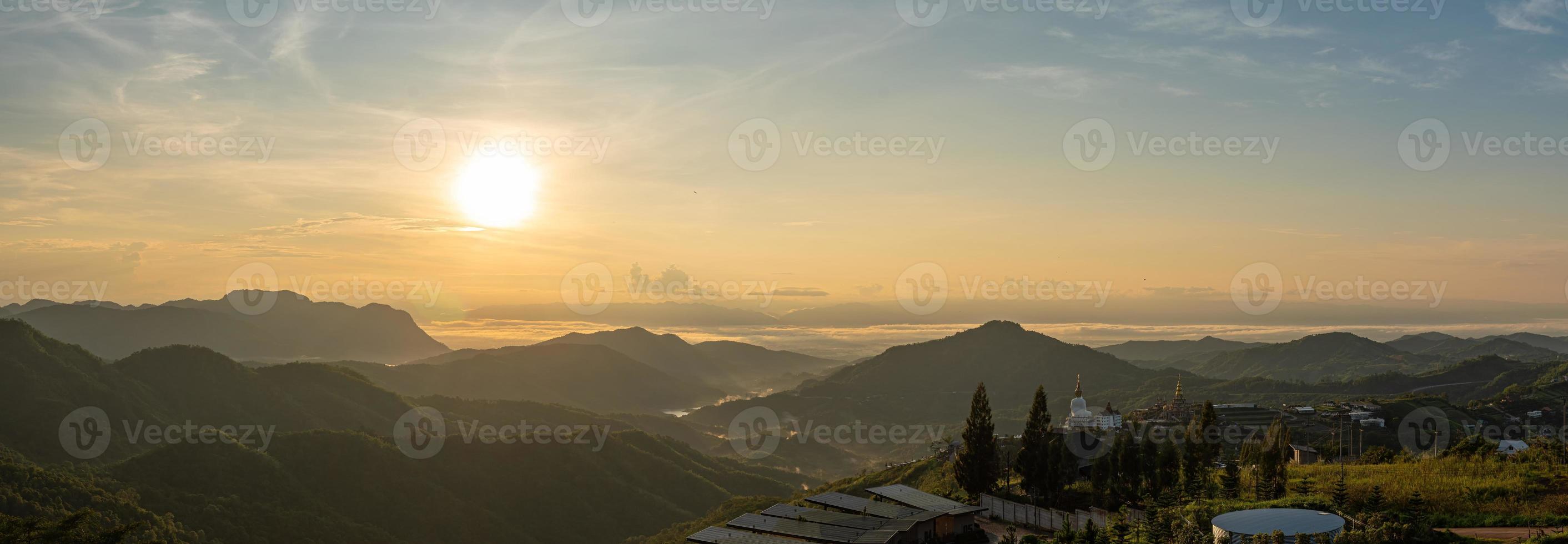 Panorama, Sunrise at Khao Kho, Phetchabun Province, Thailand photo