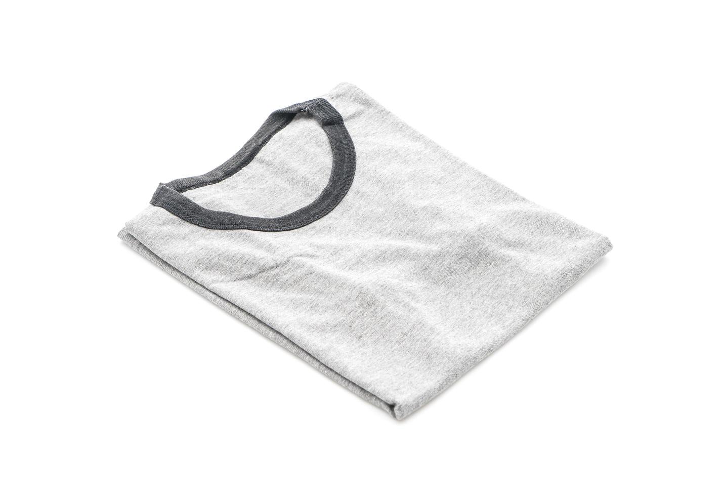 Shirt folded t-shirt on white background photo