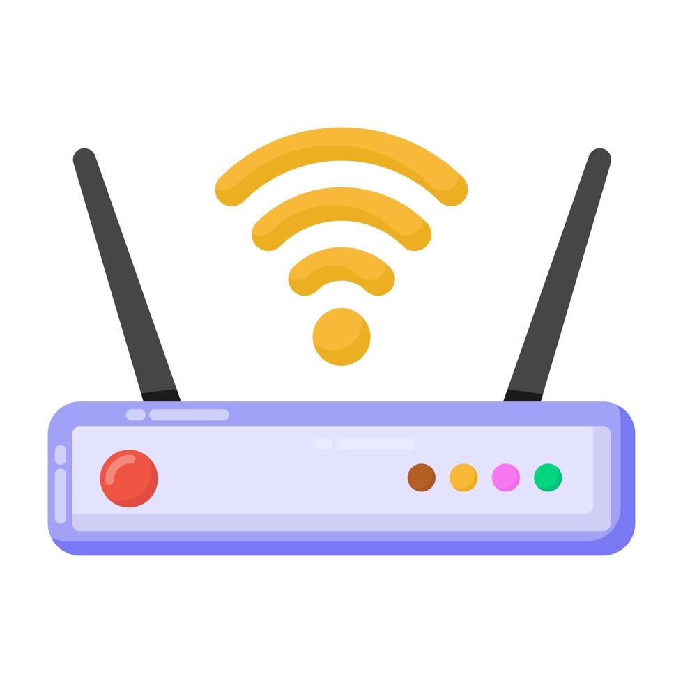 módem y dispositivos de internet vector