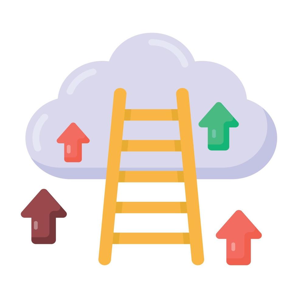 Cloud Career   Achievement vector