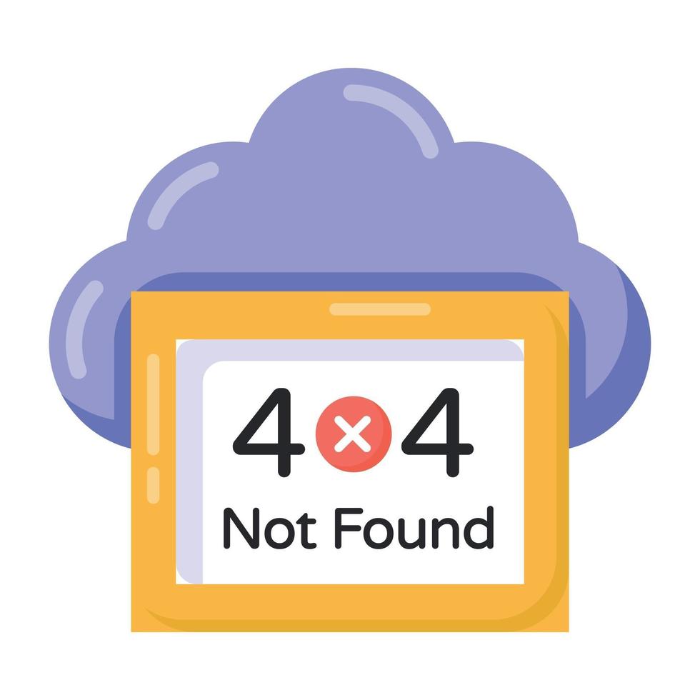 error 404 en la nube vector