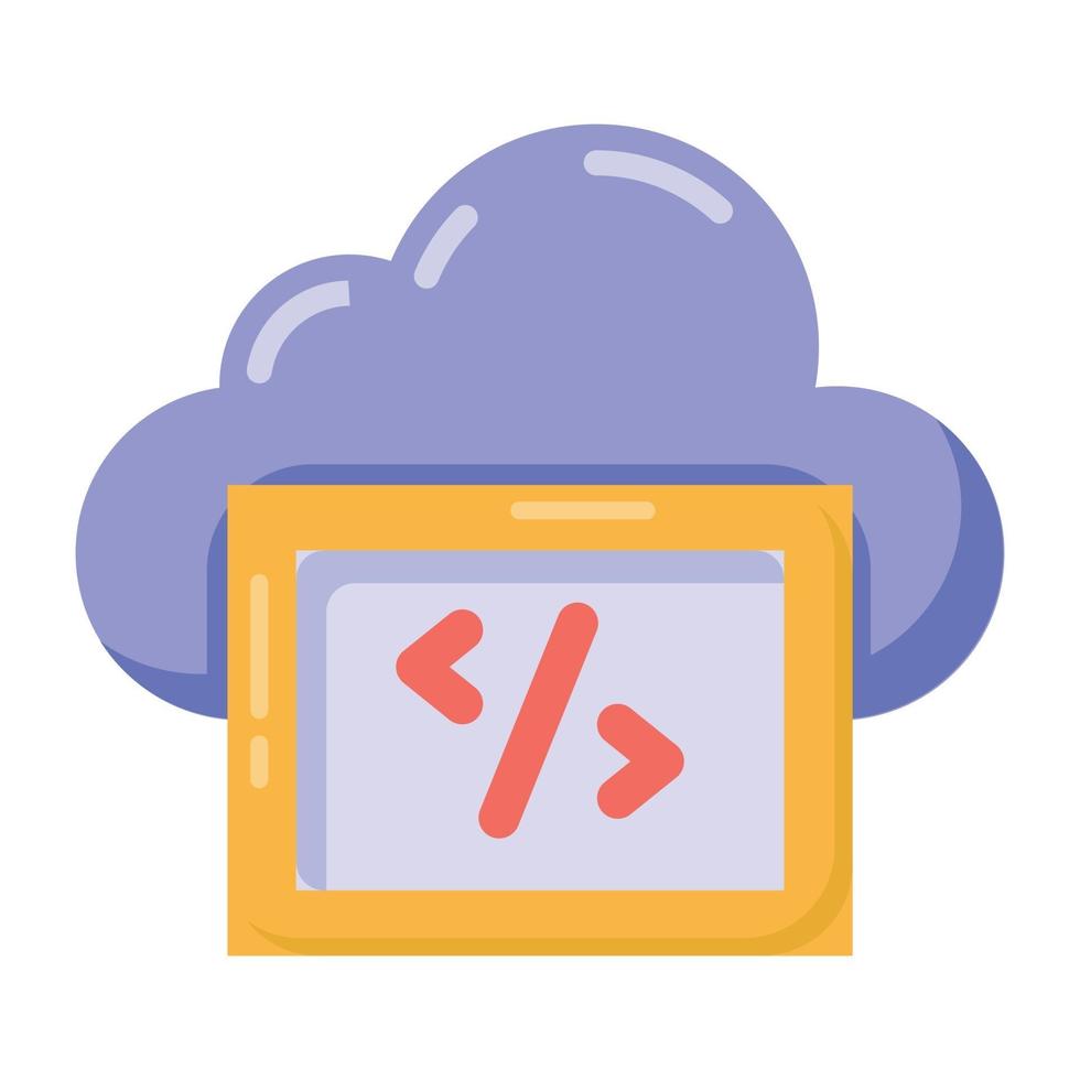 Cloud Coding and Programming vector