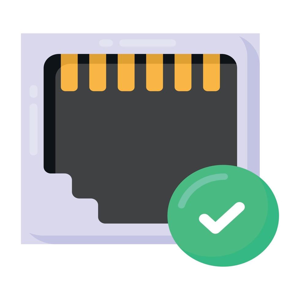 Verified Ethernet Port vector