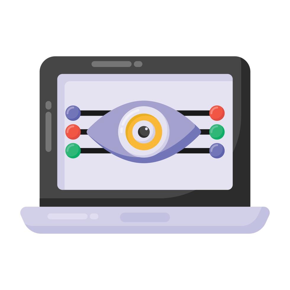 robot informático en línea vector