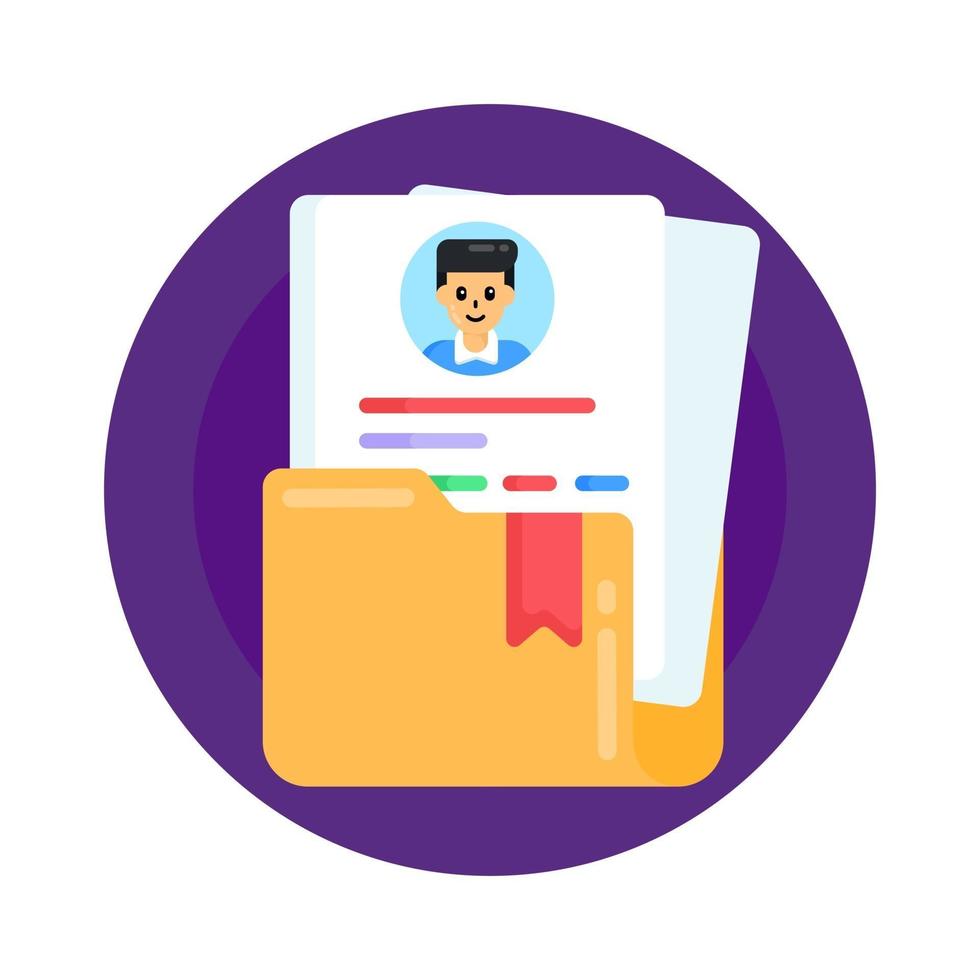 carpeta y archivos cv vector