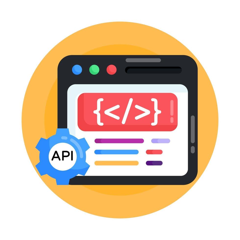 Api Development and programming vector