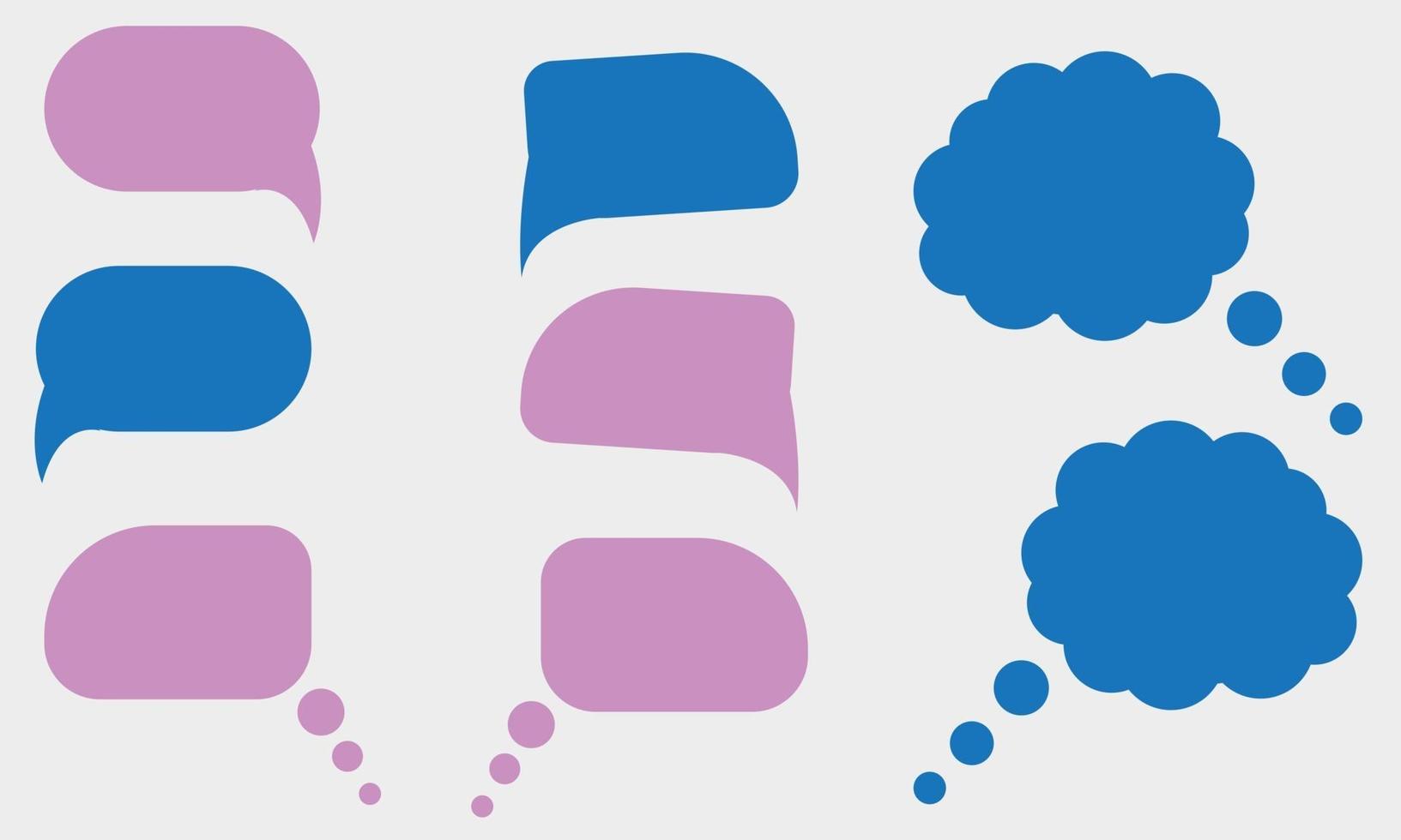 set of colorful speech bubbles vector