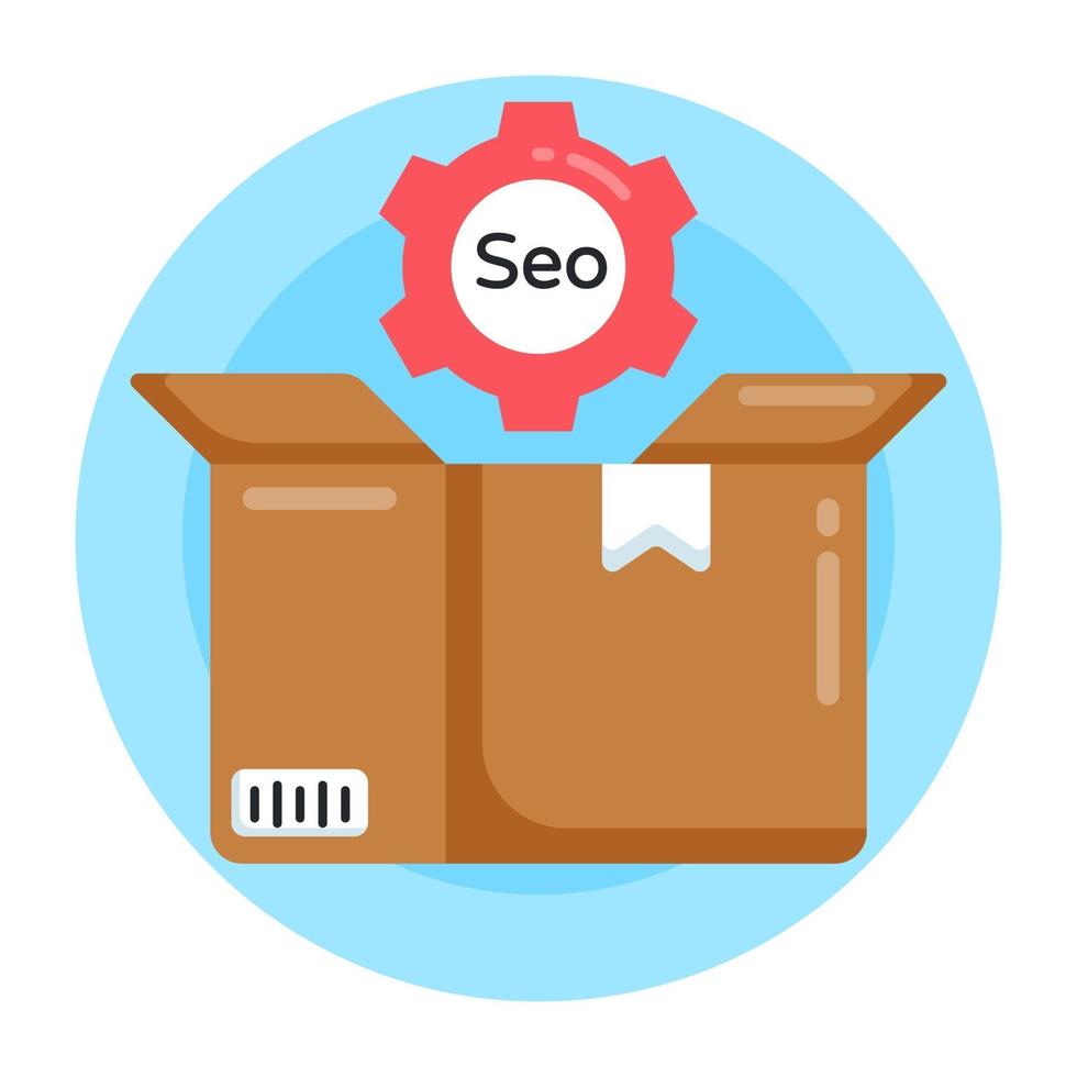 SEO Package and Parcel vector
