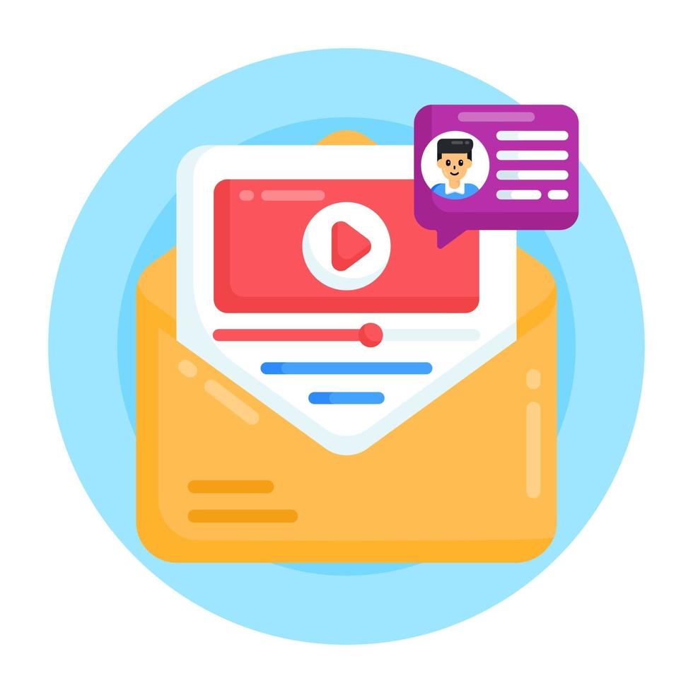 Video Mail advertisement vector