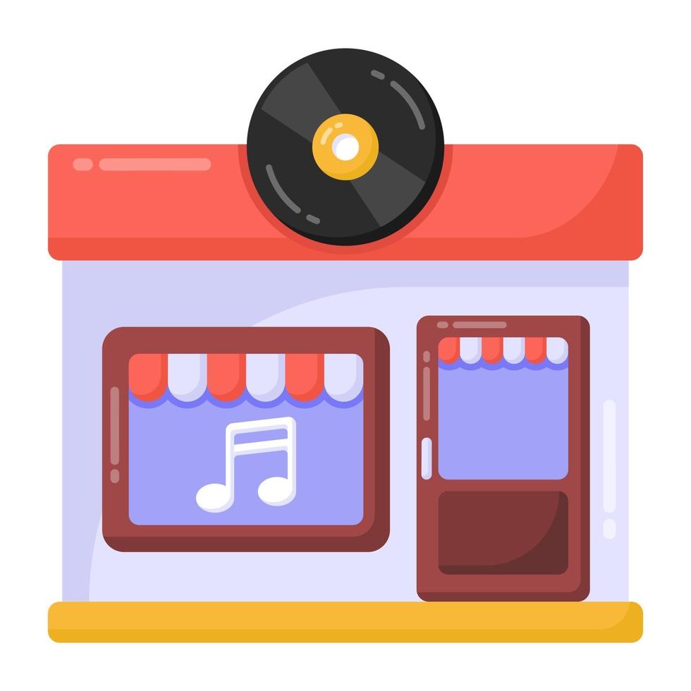 tienda de cd de música vector