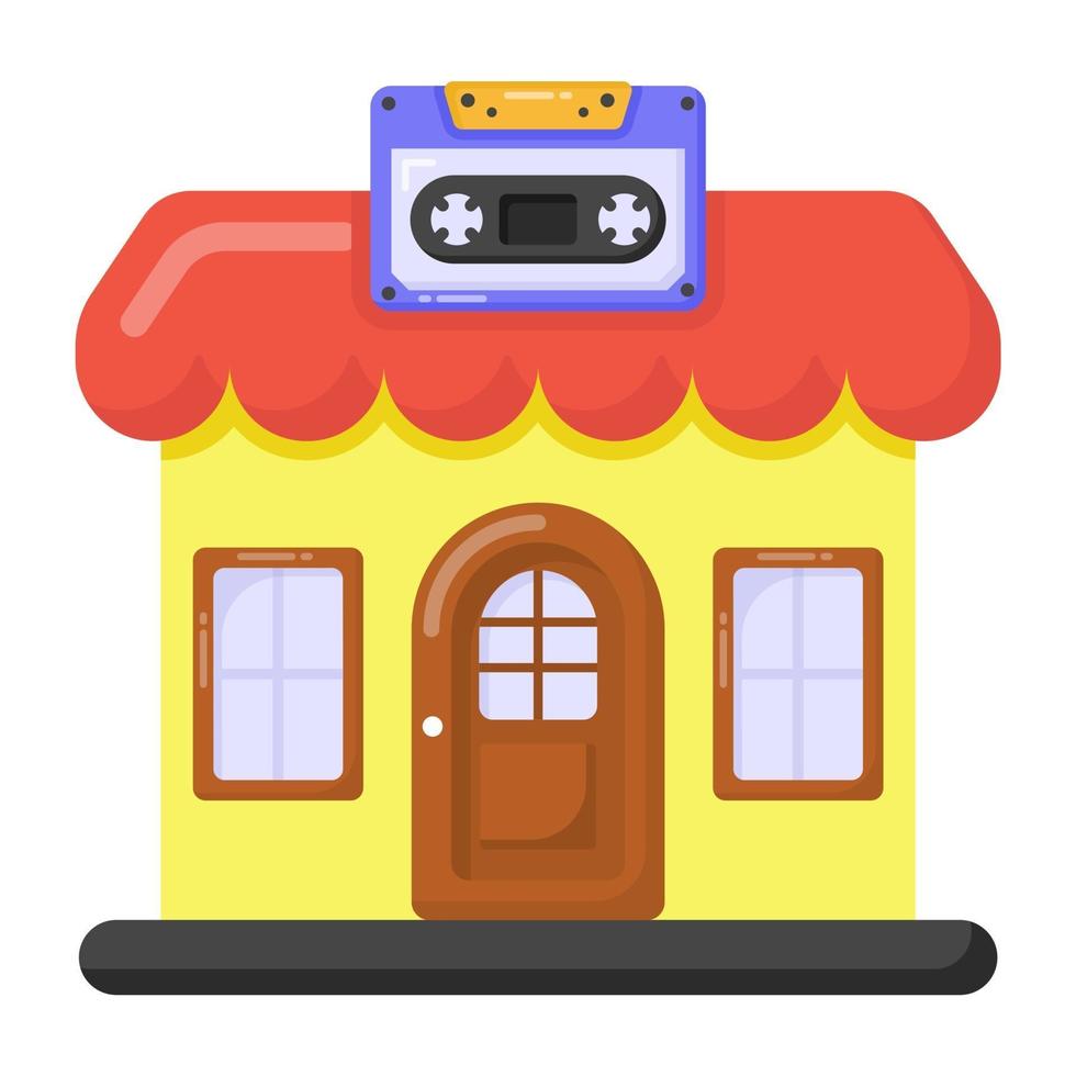 Cassette Store and Shop vector