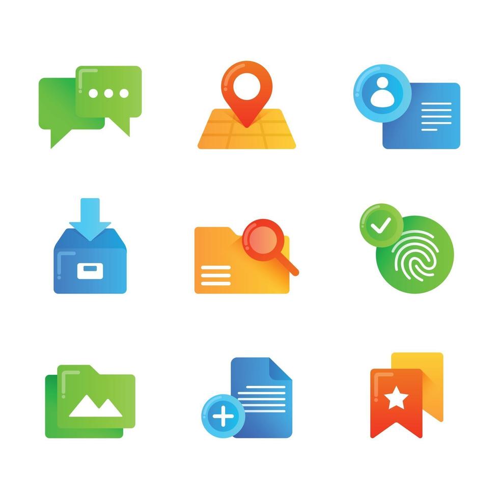 Set Of Ui Ux Element Icons vector