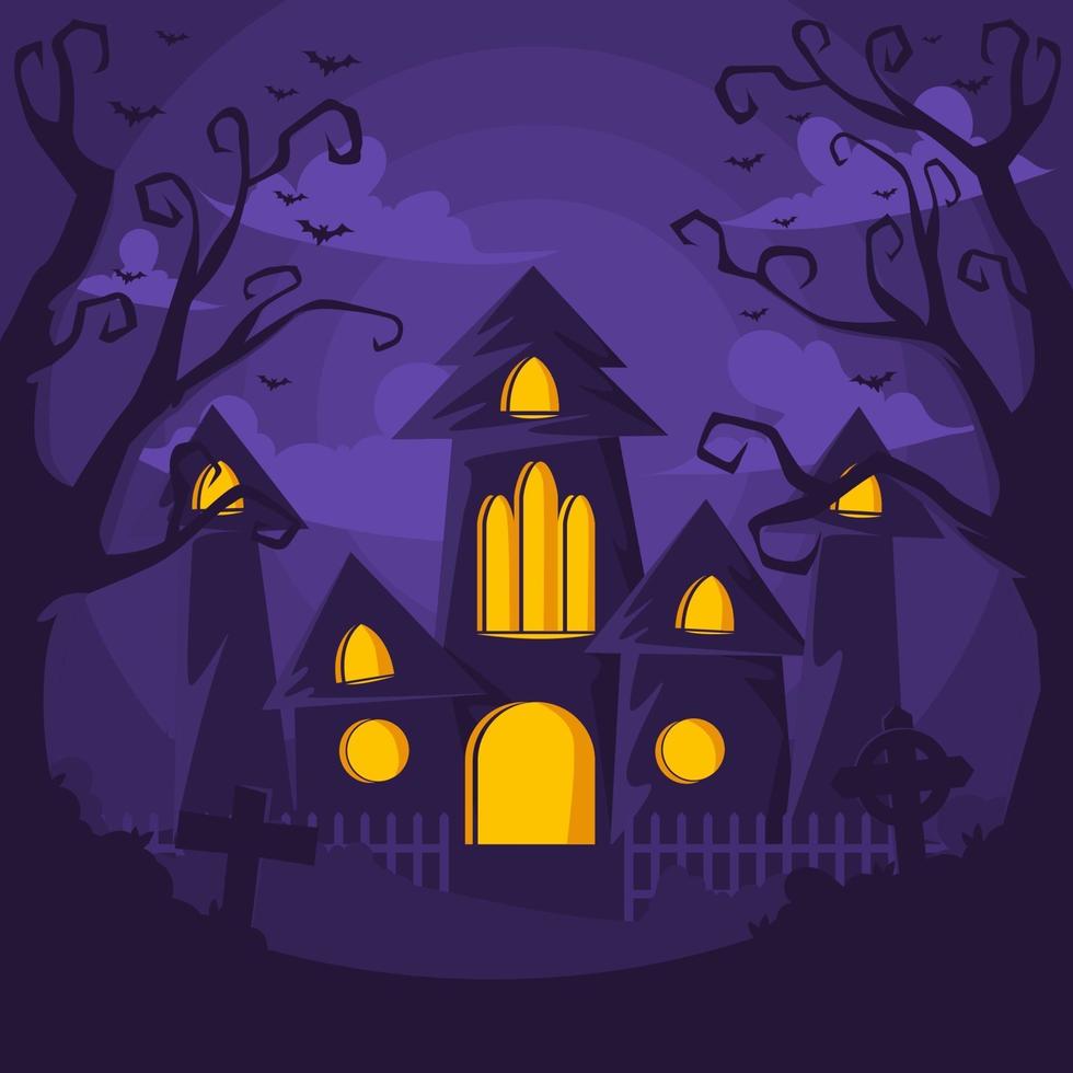 Scary Halloween House vector