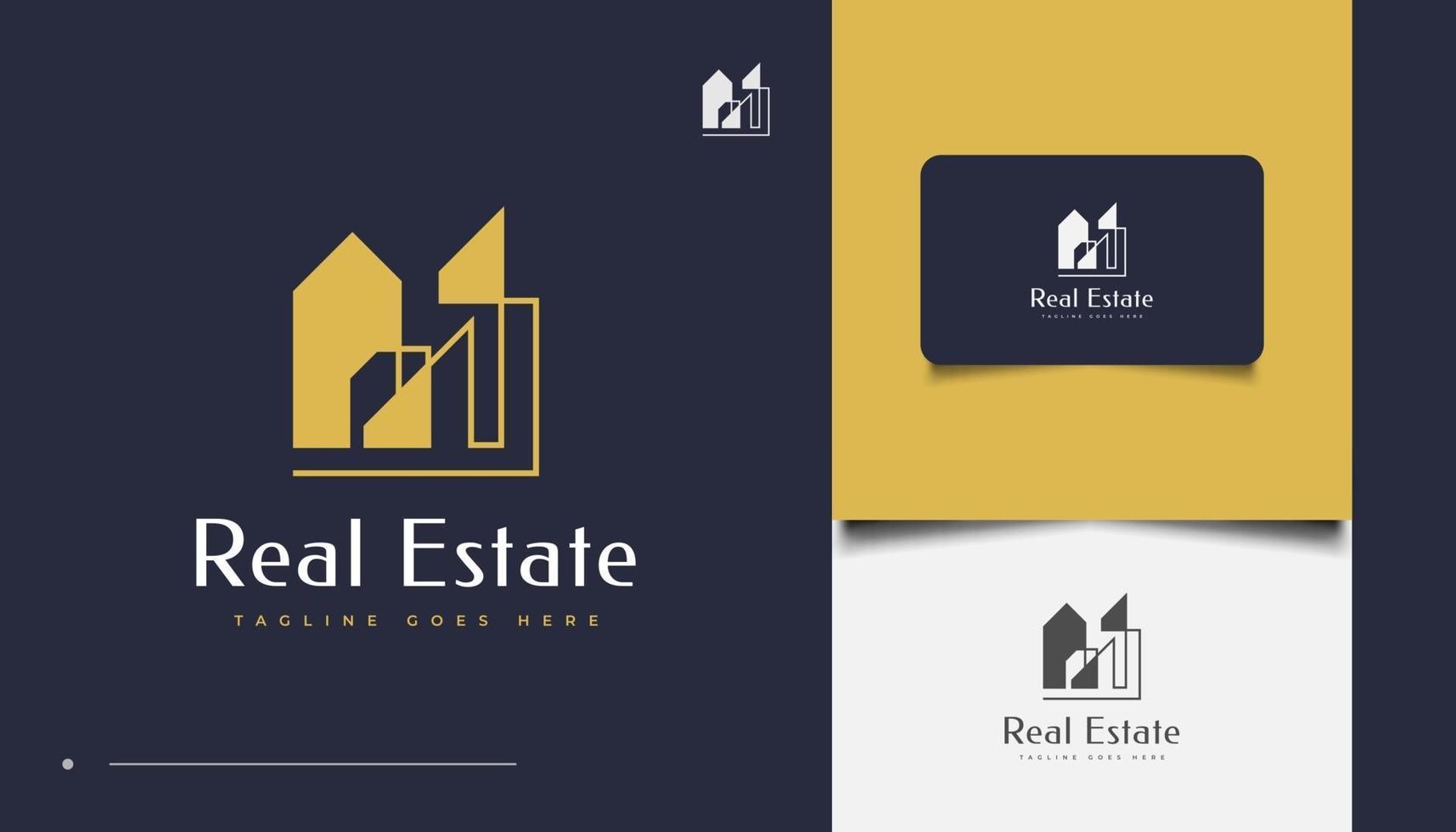 Abstract and Minimalist Real Estate Logo Design vector