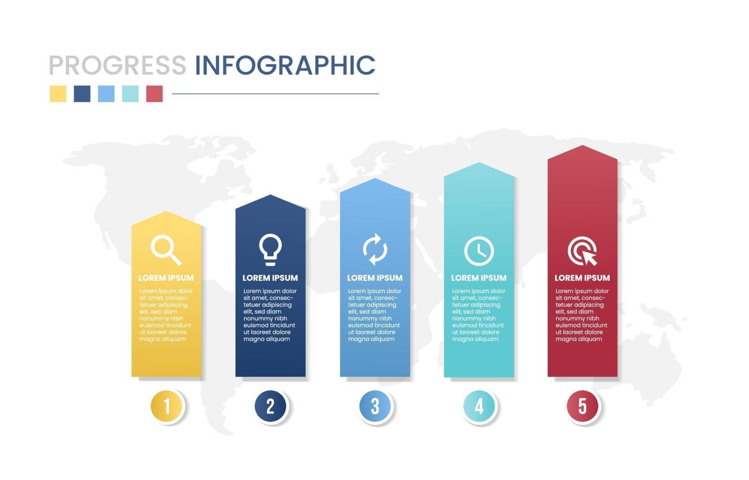 infografía de tabla de progreso vector