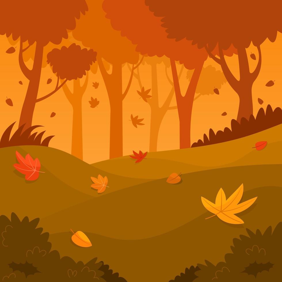 Fall Season in the Forest vector